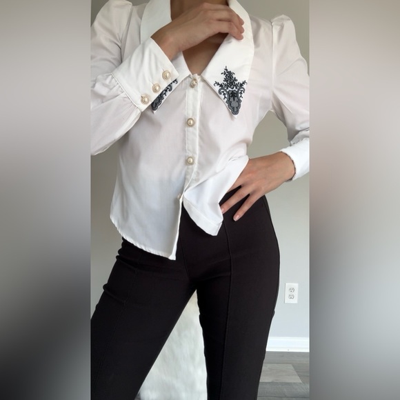 Button Down Dress Shirt- Blouse - Picture 4 of 11